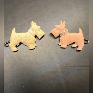 Scottie hair clips vintage 1940’s